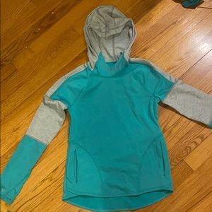 Girls athleta green and grey hoodie.